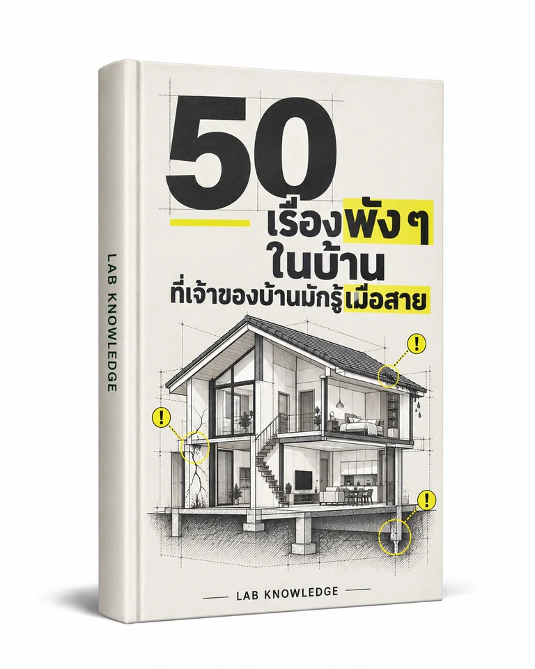 ปก 50 เรื่องพัง ๆ ในบ้าน ที่เจ้าของบ้านมักรู้เมื่อสาย
